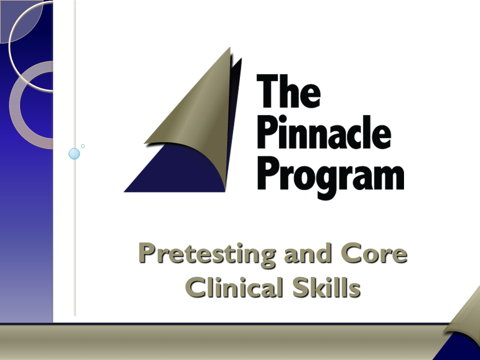 Pinnacle Program Pinnacle Program Online for Training